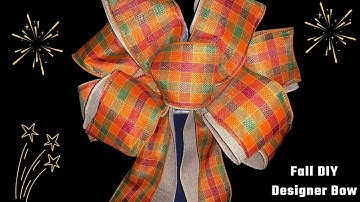 Make this Easy Designer Fall Bow with Bowdabra