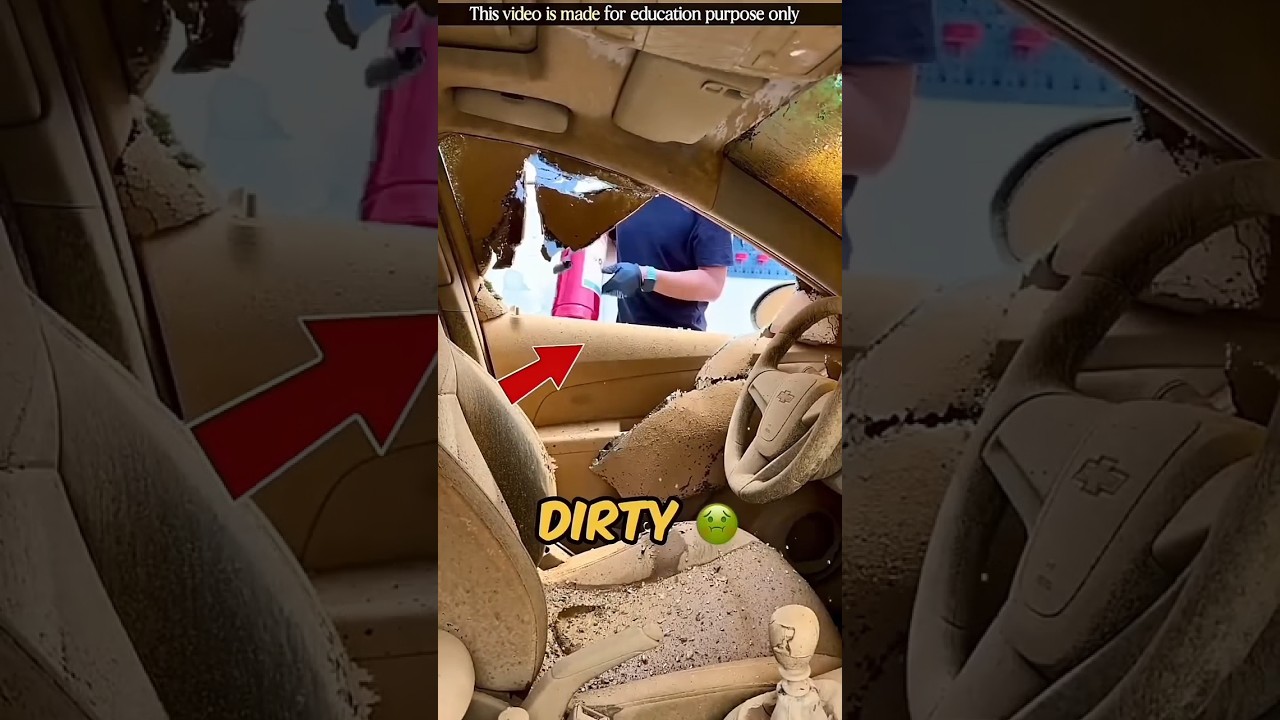 Rusty car restoration 🚗satisfying car cleaning 