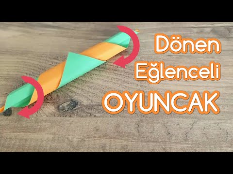 Kağıttan Dönen Çok Eğlenceli Oyuncak // Basit Origami // Rotary Fun Toy