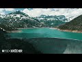 Felix krcher at lac du emosson with view of mount blanc