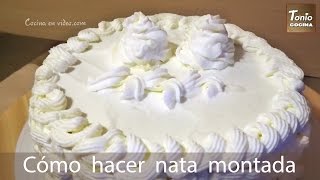 Cómo preparar nata montada (o crema Chantilly)