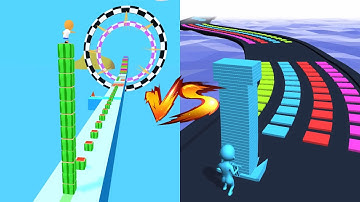 Cube Surfer Vs Stack Colors 🌈🔥❤️MAX LEVELS All Levels Gameplay Walkthrough Android, iOS NEW UPDATE