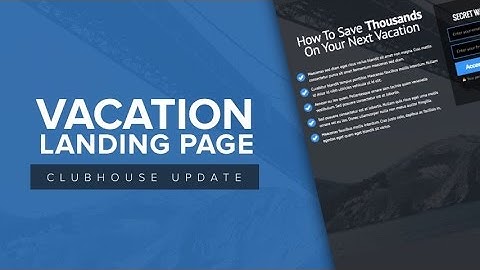 OptimizePress Club: Vacation - Landing Page Template