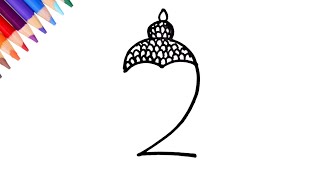 How To Draw Gautam Buddha With Number 2 - Step by step for beginners everyone screenshot 4