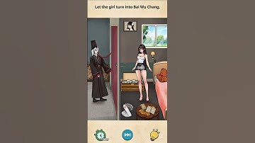 Can you turn the girl into Bai Wu Chang? 👻💀 #puzzlegame #brainchallenge