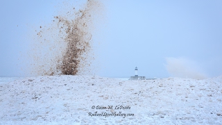 Colossal Ice Dunes and Icy Wave Eruptions on Lake Superior