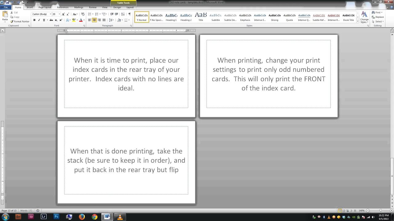 Printing notes on actual note/index cards - Free Word Template Regarding Google Docs Note Card Template