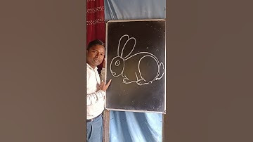 How to draw Rabbit for kids #rabbit#animal#art#viral#drawing#youtubeshorts