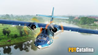 Watch This PBY Catalina RC Plane Soar Through the Sky and Over Water!