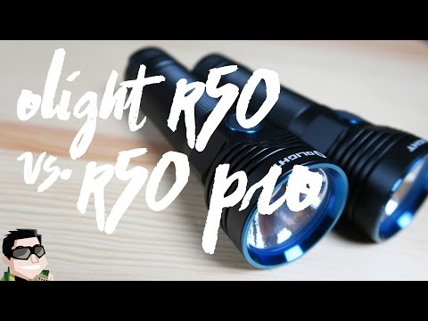 Olight R50 Seeker vs. R50 Seeker Pro Side-by-Side