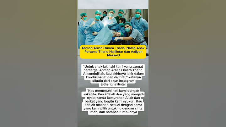 Ahmad Arash Omara Tharia, Nama Anak Pertama Thariq Halilintar dan Aaliyah Massaid #thariqhalilintar