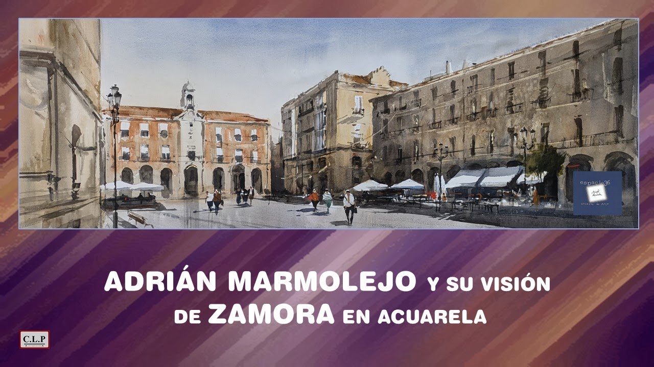 Visión de Zamora (España) en acuarela, por Adrián Marmolejo