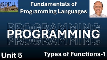 SPPU Sem-1 FPL Unit-5 - Types of Function - 1