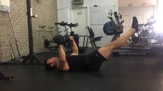 Dumbbell Floor Press w/ Legs Up Dumbbell Floor Press Legs Elevated
