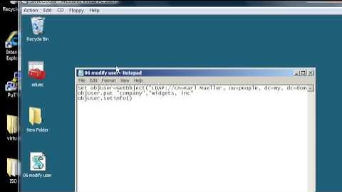 Windows Server 2008: modify active directory users with Visual Basic