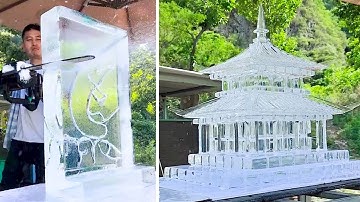 Amazing Chainsaw Ice Sculpting | Aww DIY