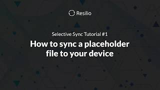 Resilio: Selective Sync Tutorial #1