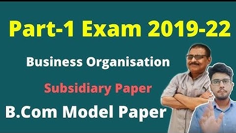 Brabu part-1 BO Model Paper Solution b.com, brabu Part-1