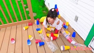 カラー カップ とおせんぼ おやつは何だろう？？ 公園で居眠りすると・・・顔 シール おゆうぎ こうくんねみちゃん