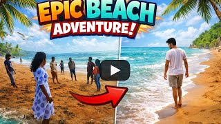 Fun Beach Day with Friends🌴 | Games, Laughs-Relaxing Sea Walk #BeachVlog #FriendsFun #RelaxingVideo
