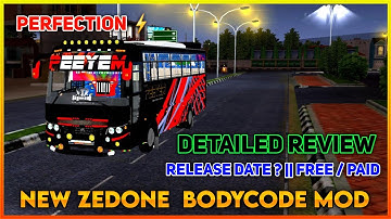 🔴New Zedone Bodycode Mod || Detailed Review || Release Date ? || Free / Paid || #Bussid_Mod