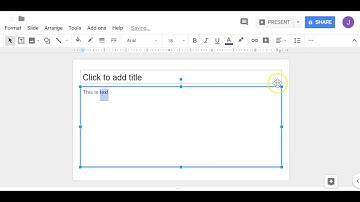 Google Slides: Text Formatting
