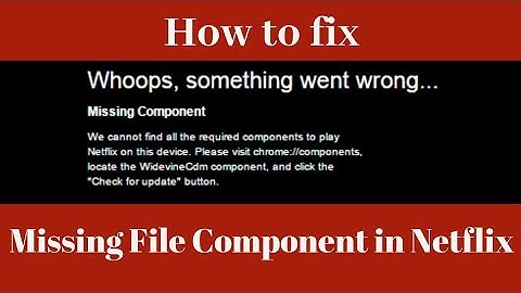 Fix Missing Component Error in Netflix- M7357 1003 in Google Chrome! (SOLVED)