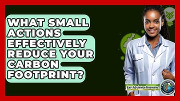 What Small Actions Effectively Reduce Your Carbon Footprint? - Earth Science Answers