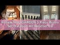 Review NUU GARDEN 3 Piece Bistro Set Outdoor, All Weather Cast Aluminum Patio Bistro Sets Patio Tabl