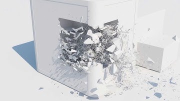 3dsMax MassFX simulation: Exploding Building