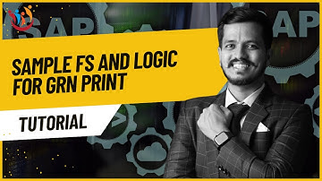 Sample FS and Logic for GRN Print #FS #GRN #MATDOC