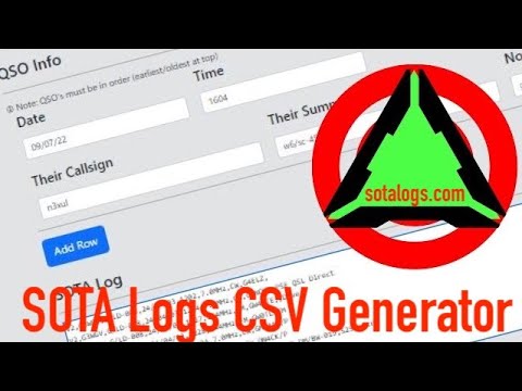 SOTA Logs CSV Generator