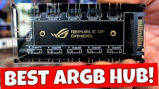 BEST Cheap SATA Powered 10 Port ARGB Hub ROG Branded MultiBao