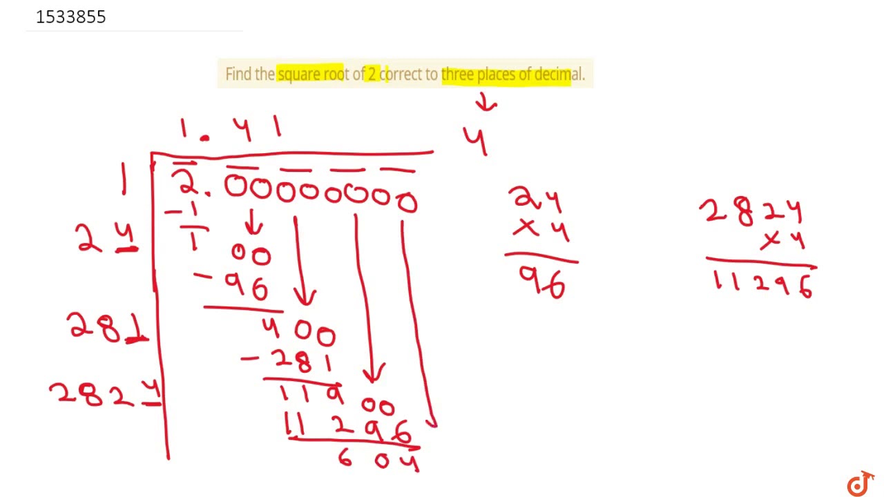 "Find the square root of 12 correct to three places of decimal."