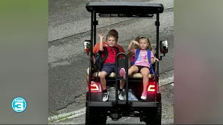 Mingo County kids ride to school in golf cart