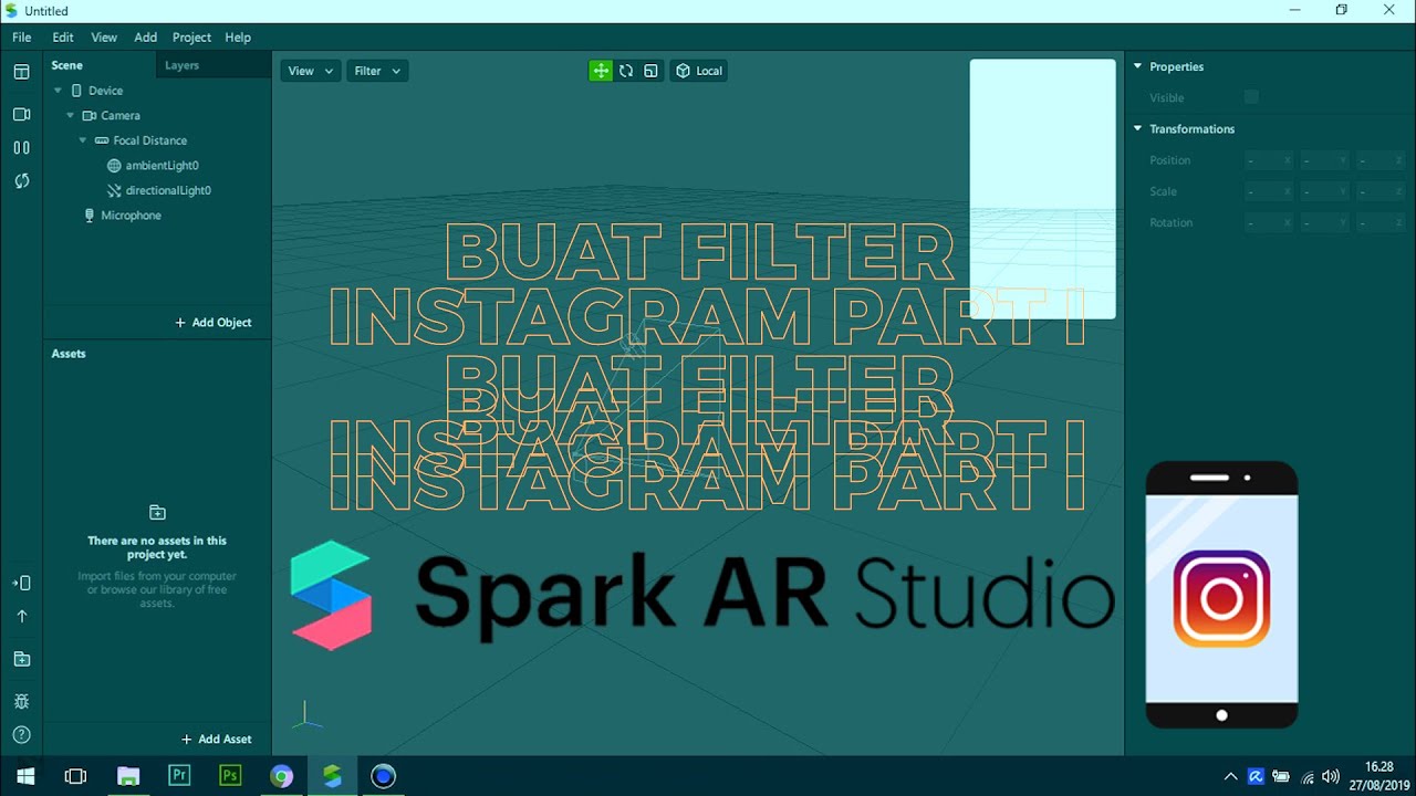 Cara Buat Filter Instagram Sendiri Spark Ar Studio Part I Youtube