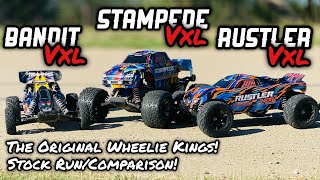 Traxxas | Stampede vxl | Rustler vxl | and Bandit vxl | Run and Comparison!
