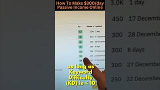 How To Make $300 per day Passive Income Online