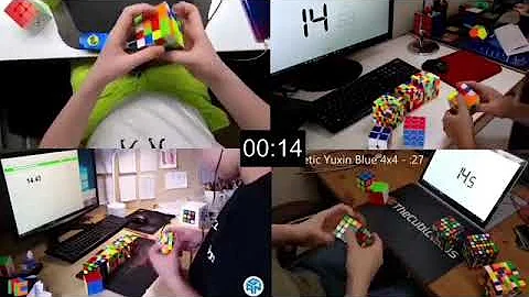 Tymon Kolasinski vs Feliks Zemdegs vs Max Park vs Kevin Hays 2x2-7x7 relay