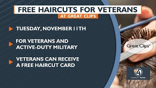 Free haircuts for veterans at Great Clips