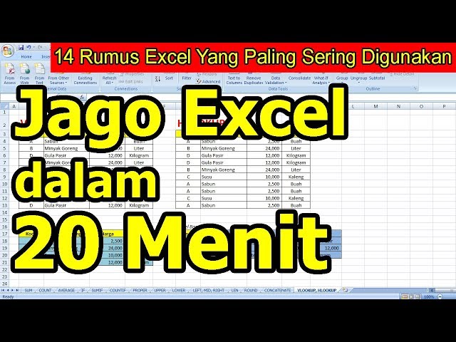 14 Rumus Excel Yang Paling Sering Digunakan class=