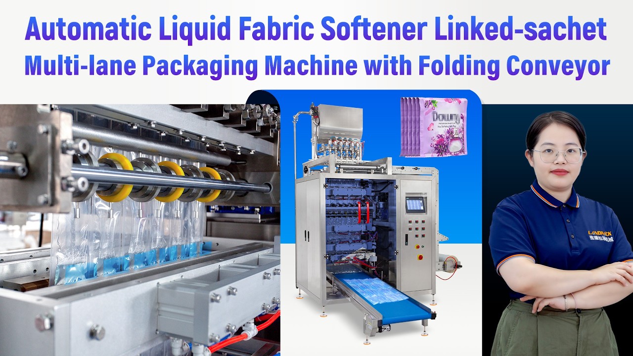 Multi-Lane 12-Lane Liquid Linked Sachet Packing Machine | Fabric Softener Packaging Machine