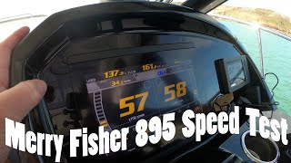 The Jeanneau Merry Fisher 895  Speed Test and Fuel Usage