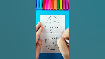 A Cute Baby Dinosaur | Easy Drawings