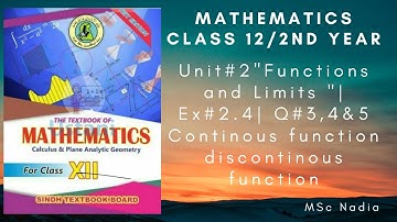 Exercise  2.4 2nd year mathematics | class 12 exercise 2.4 | ex 2.4 q3 ,4 & 5 class 12 math new book