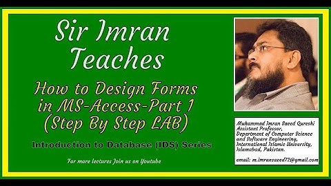 7-Minutes Tutorial to Create/Design Forms in MS Access (Hindi/Urdu)