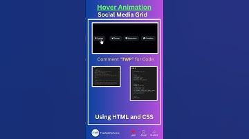 Create a Professional Animated Hover Social Media Grid | HTML and CSS #html #css