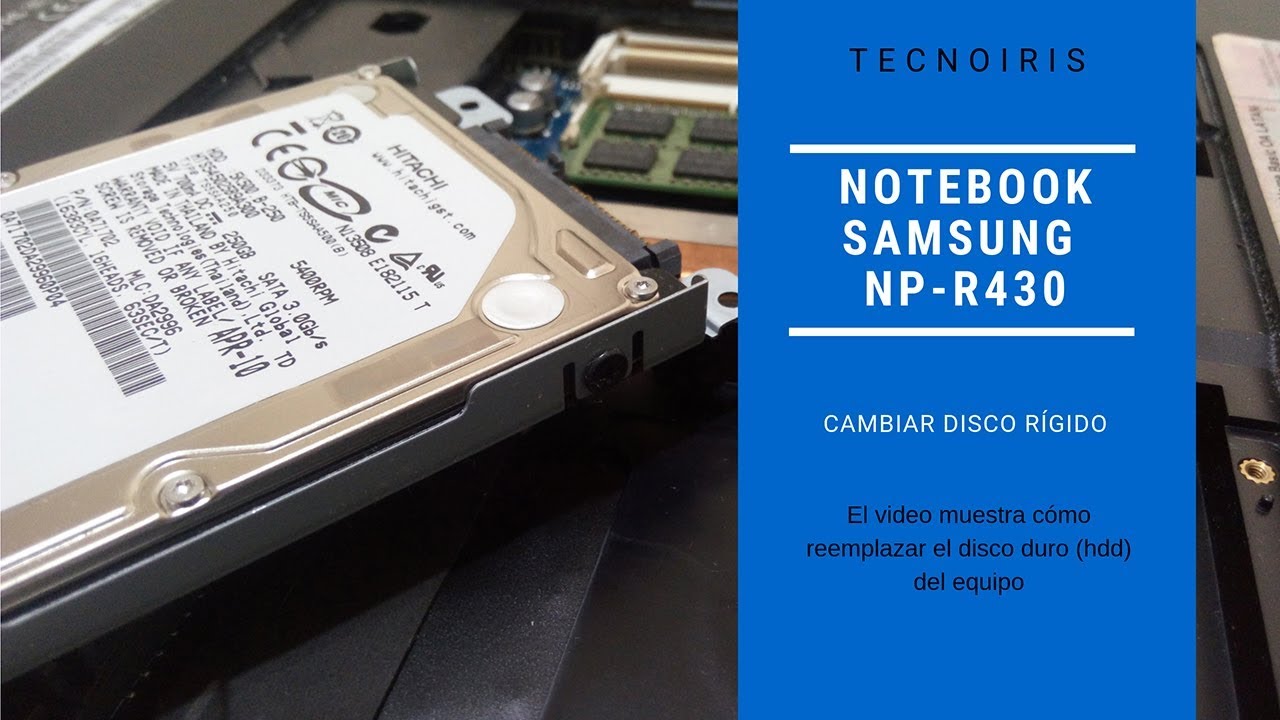 Change Samsung notebook hard drive YouTube