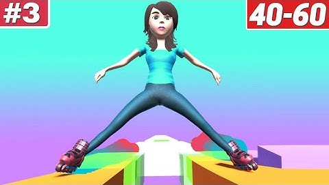 Sky Roller Gameplay Walkthrough Level 40-50-60 iOS Android Noob vs Hack Characters 100