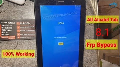 All Alcatel tab Android 8.1 Frp/Google Account Bypass Without Pc by Waqas Mobile